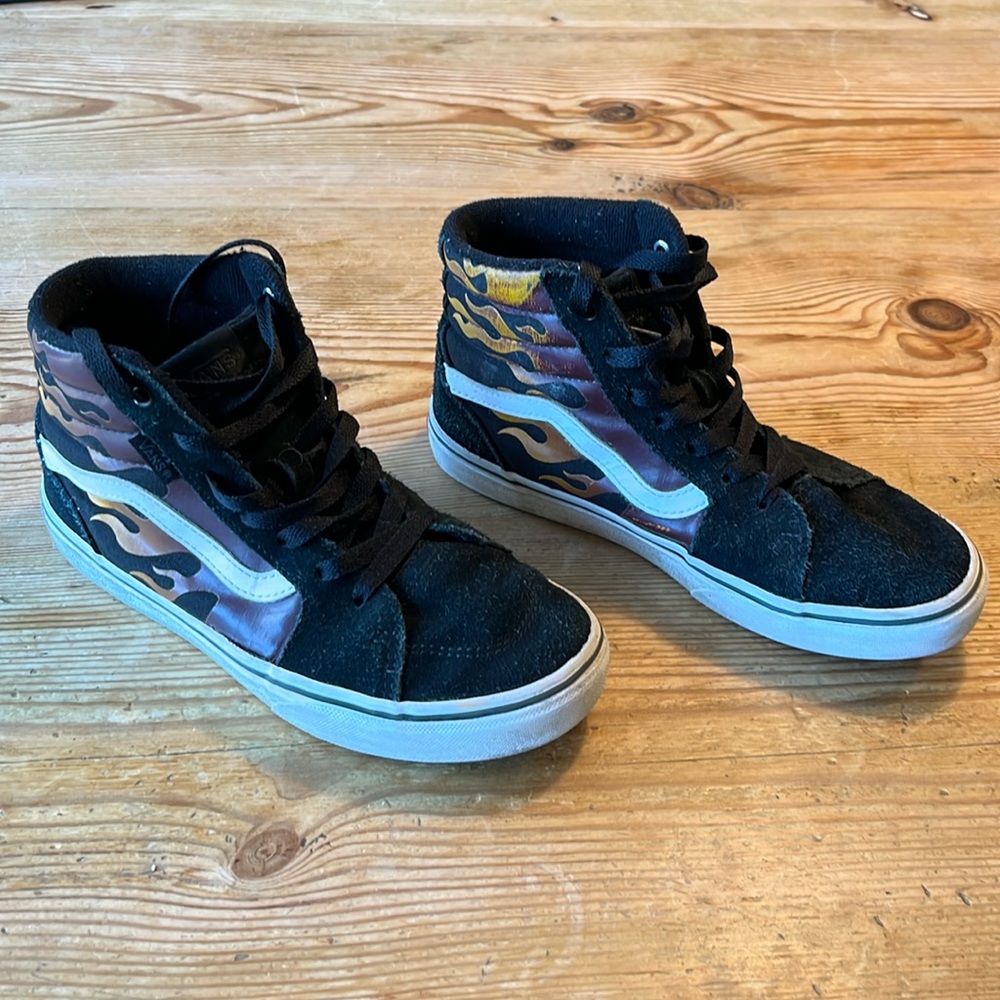 Youth size 4 flame Vans